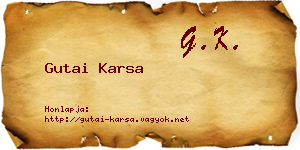 Gutai Karsa névjegykártya